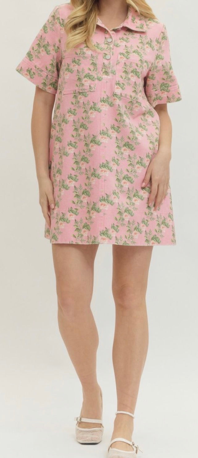 Rosalie Pink Denim Mini