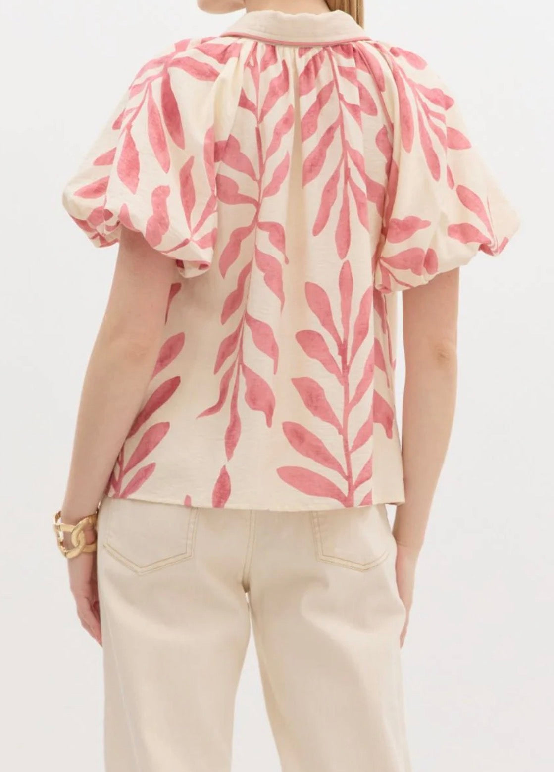 Pink Botanical Blouse