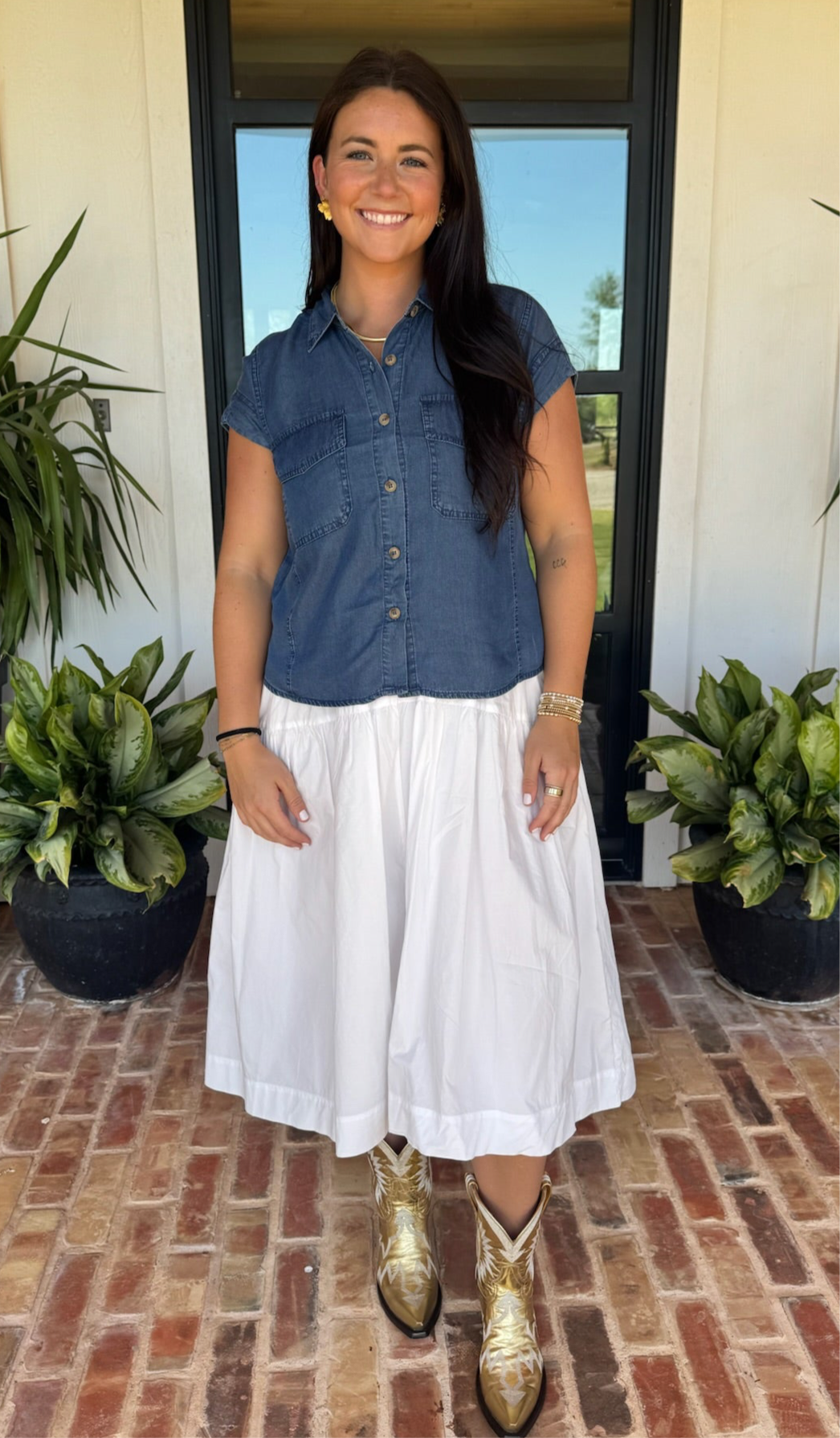 Chambray Top