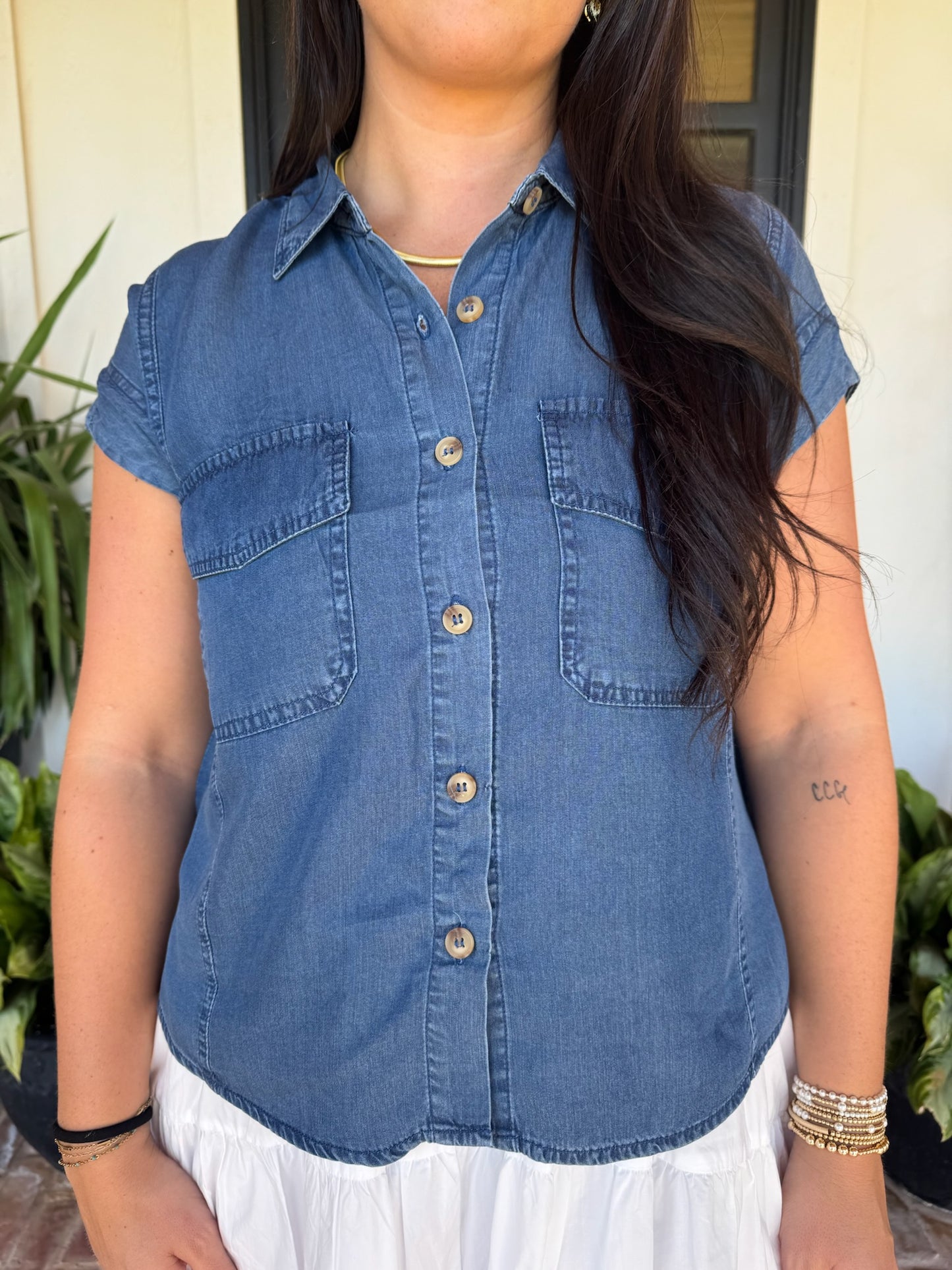 Chambray Top