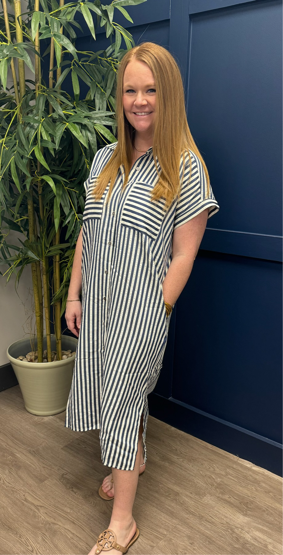 Sloane Striped Midi