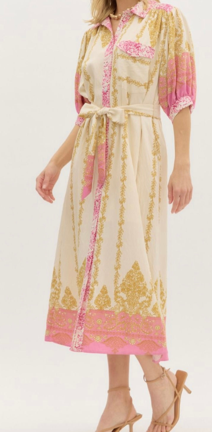 Capri Button Up Midi Dress
