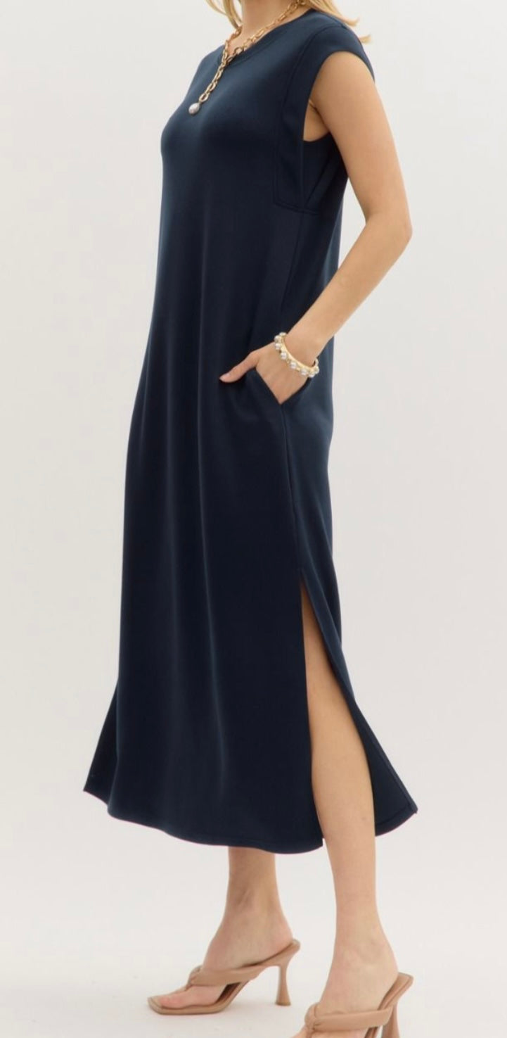 Navy midi