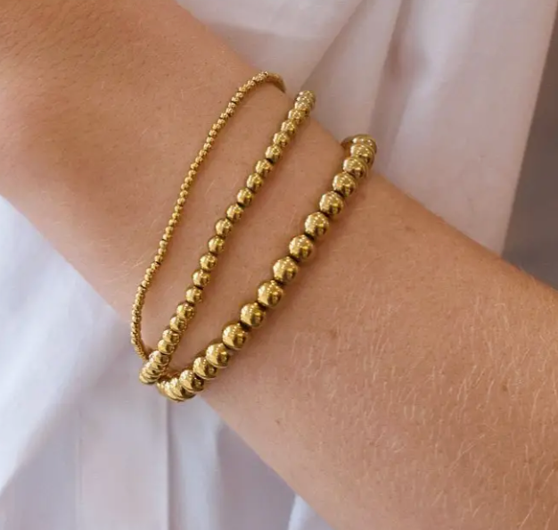 Waterproof Gold Ball Bracelets