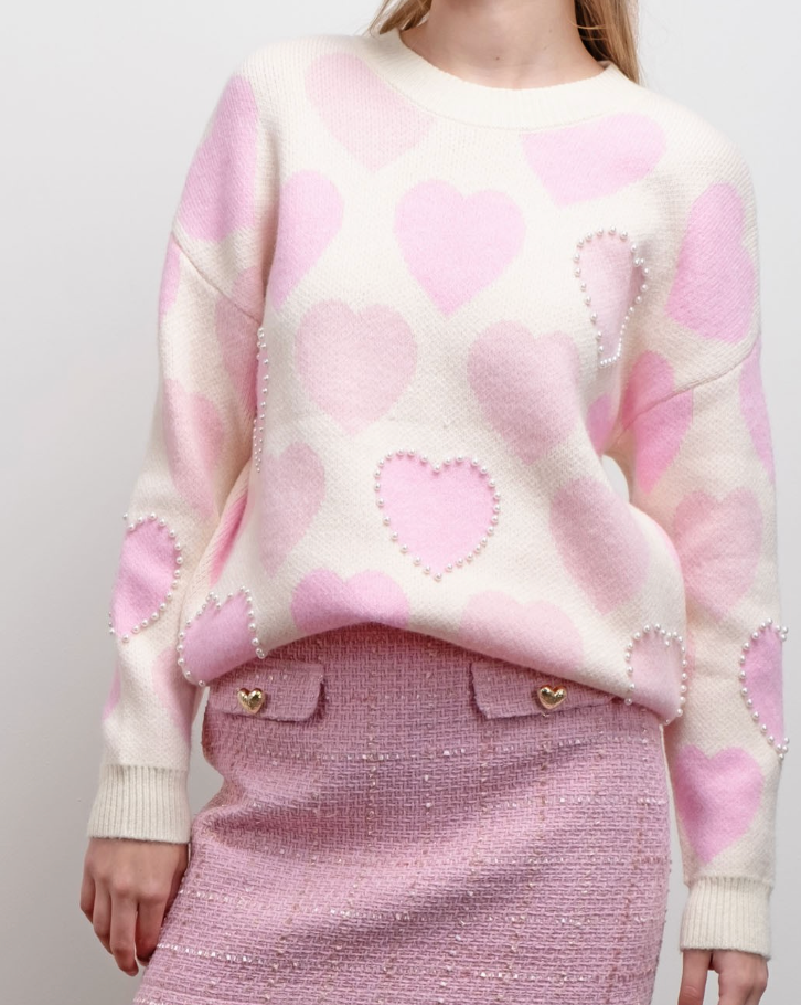 Pearl Heart Sweater