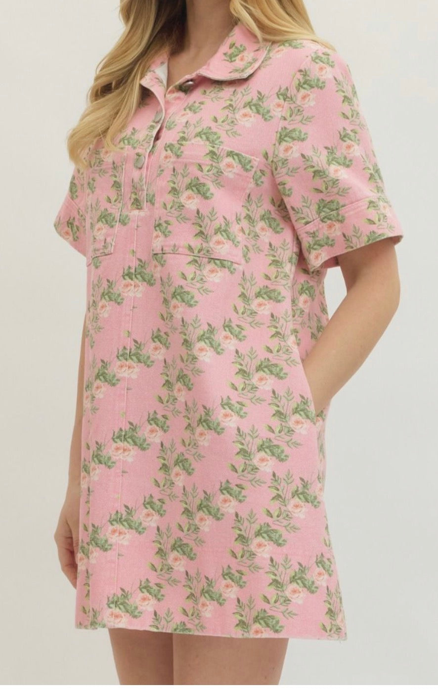 Rosalie Pink Denim Mini
