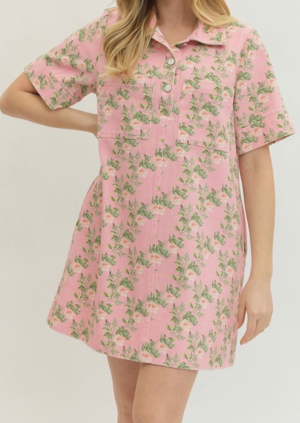 Rosalie Pink Denim Mini