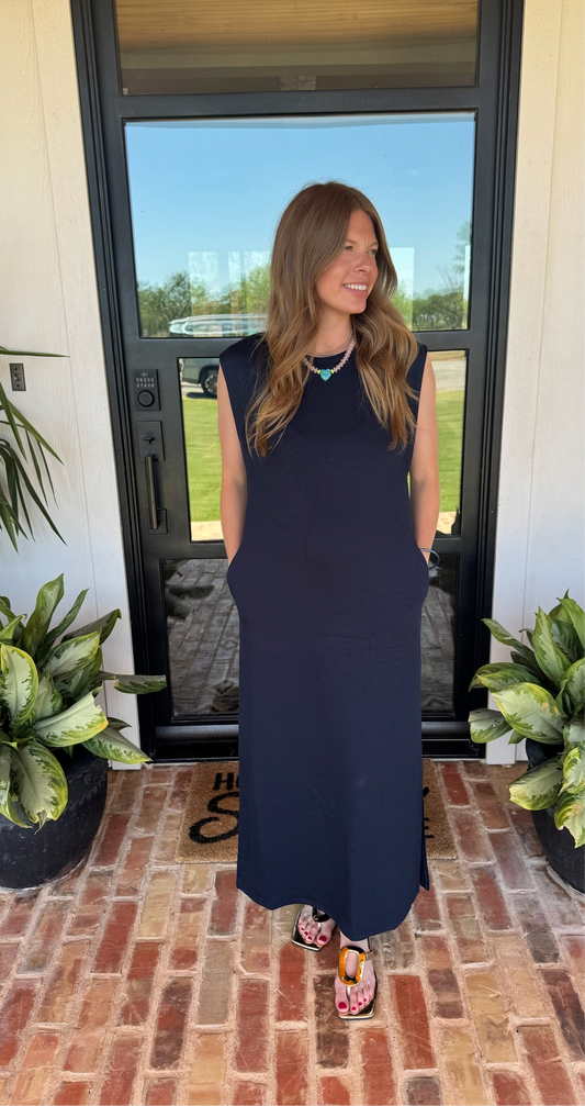 Navy midi