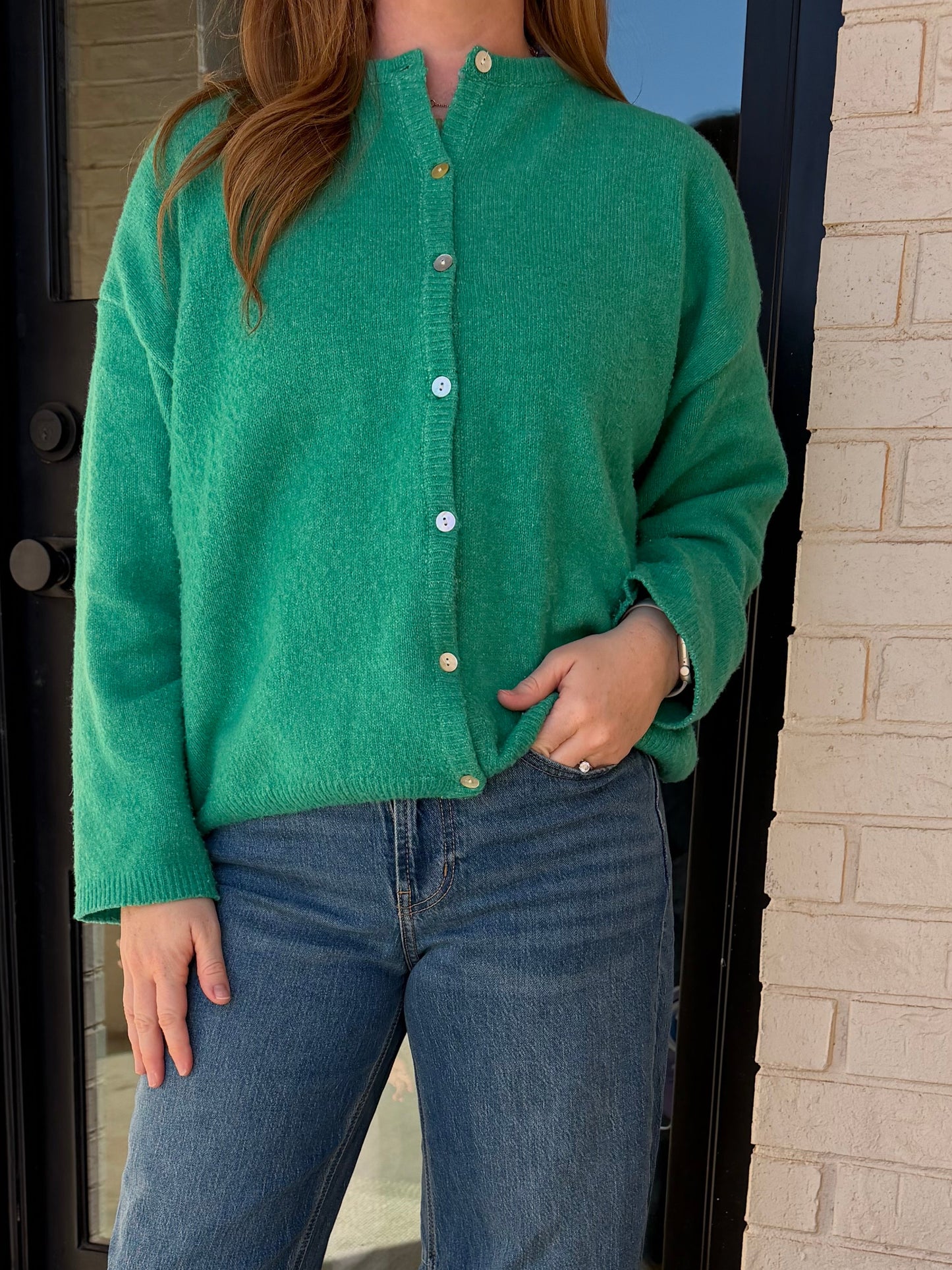 Kelly Green Piper Cardigan