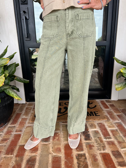 Olive ankle pant
