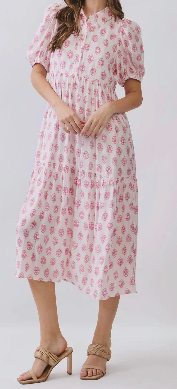 Pink Bloom Midi