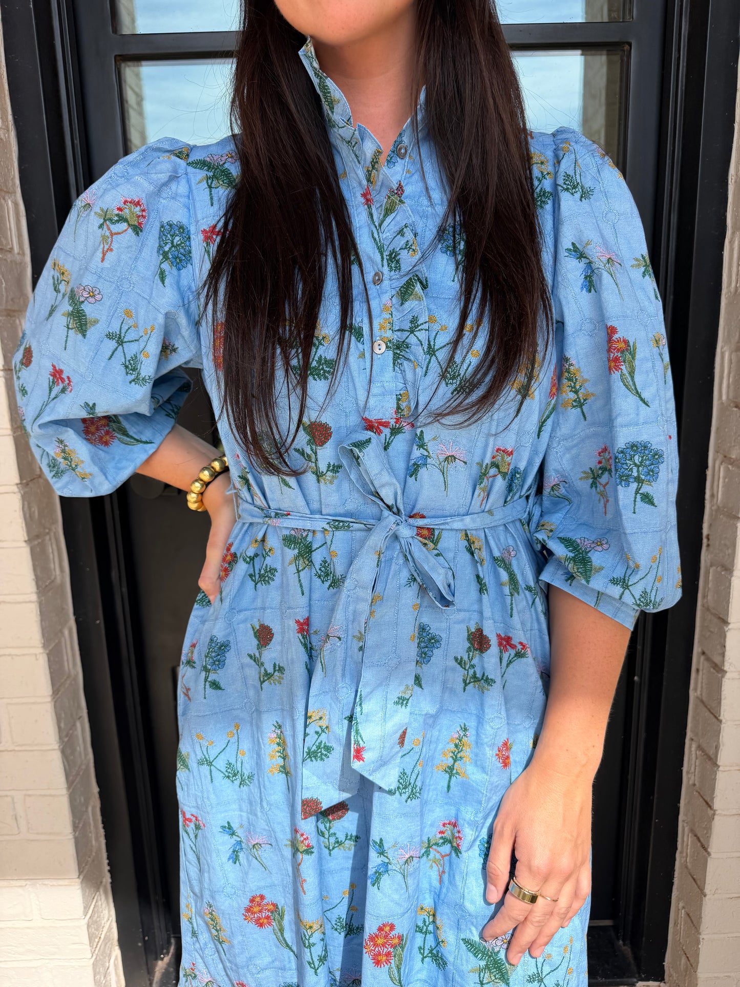 Ditzy Blue Garden Midi