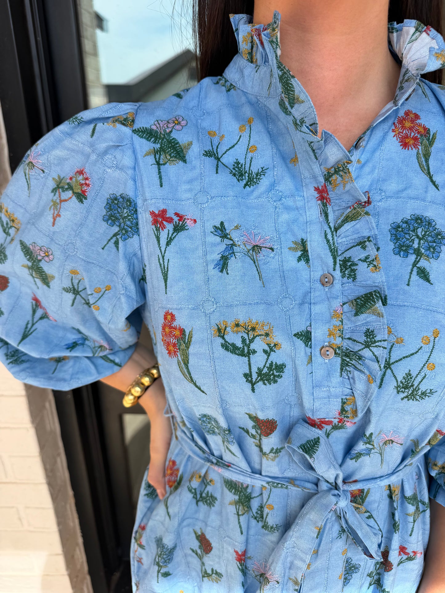 Ditzy Blue Garden Midi