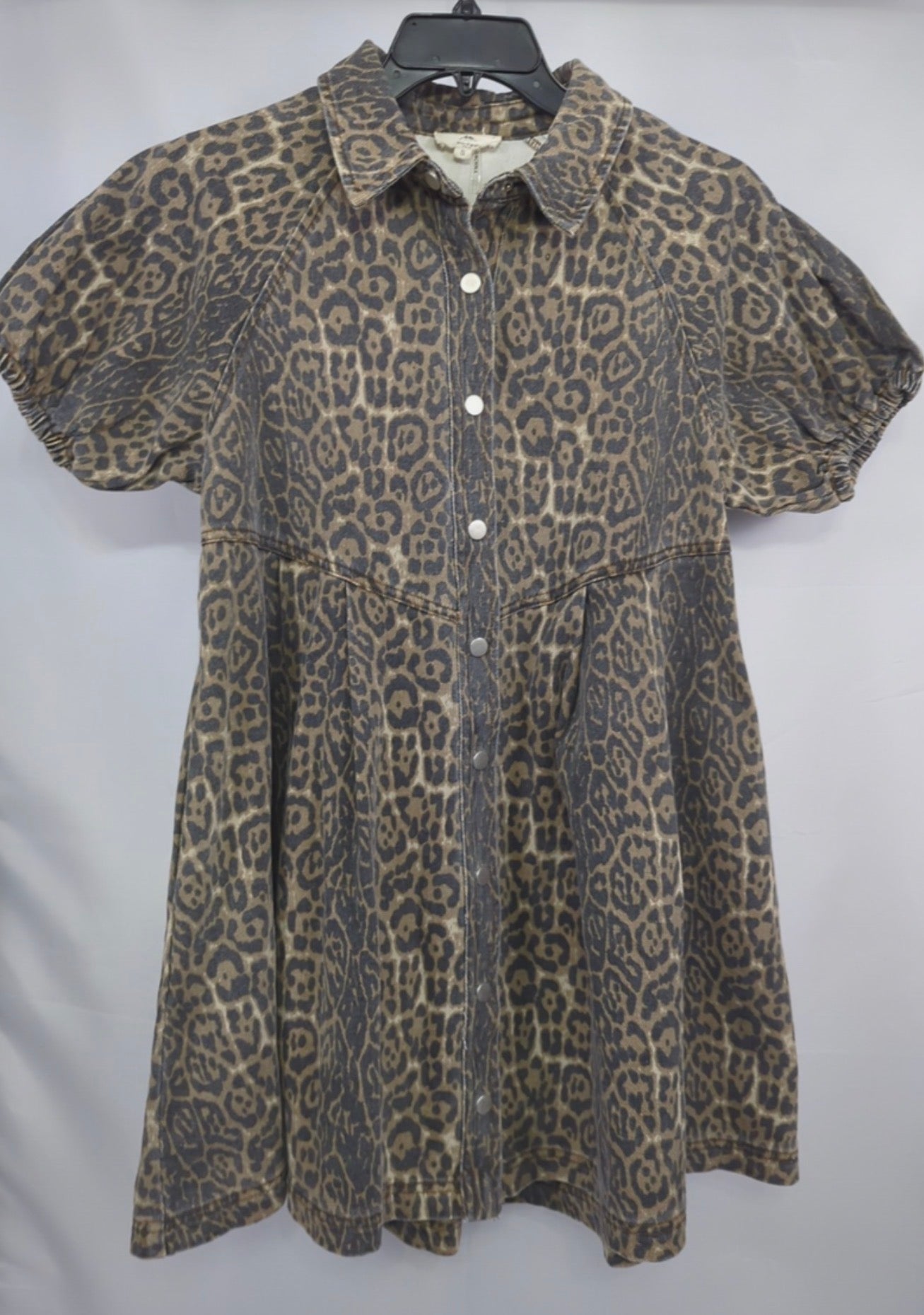 Denim Leopard dress