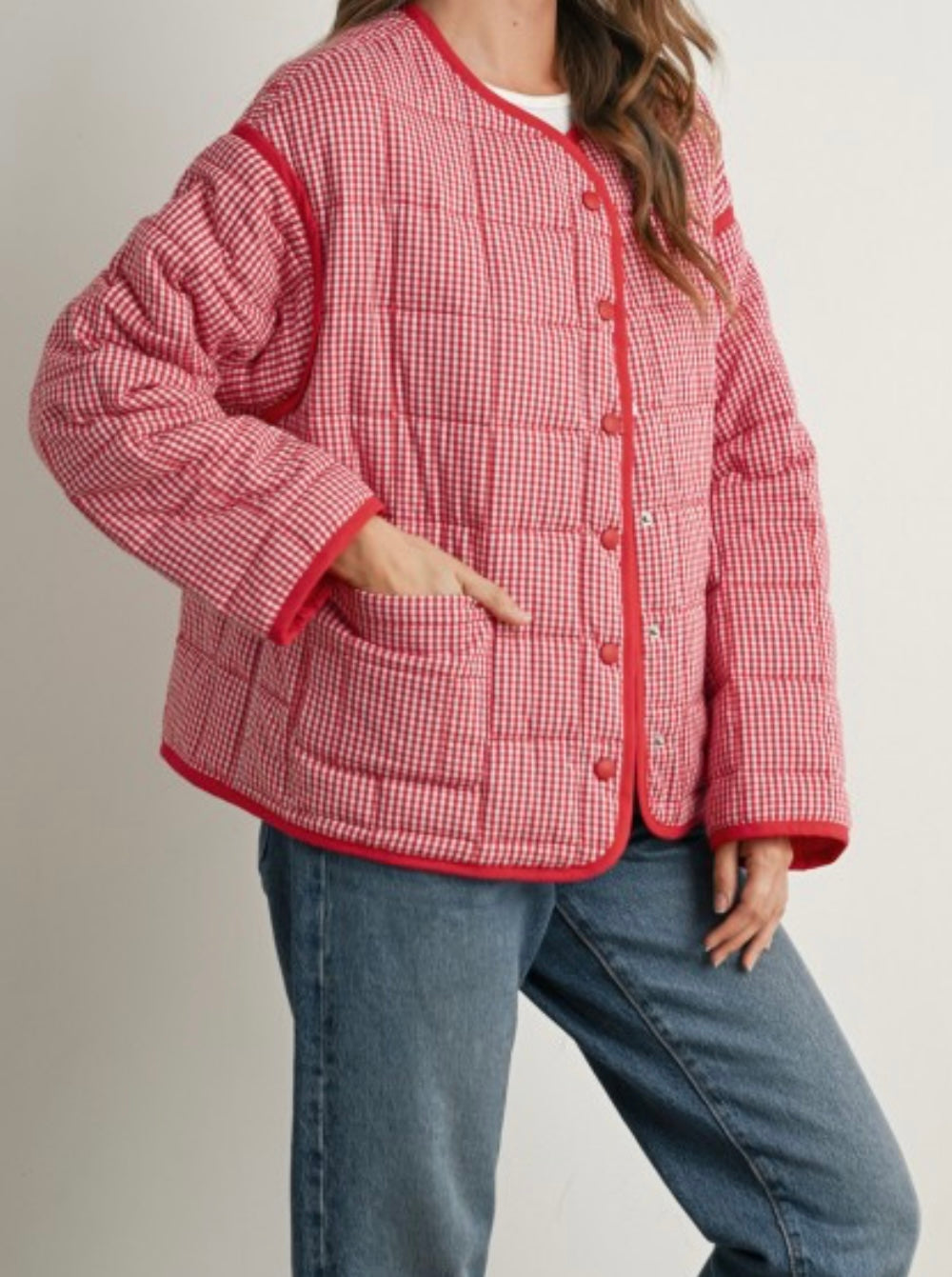 Quilted Button up Puffer Jacket