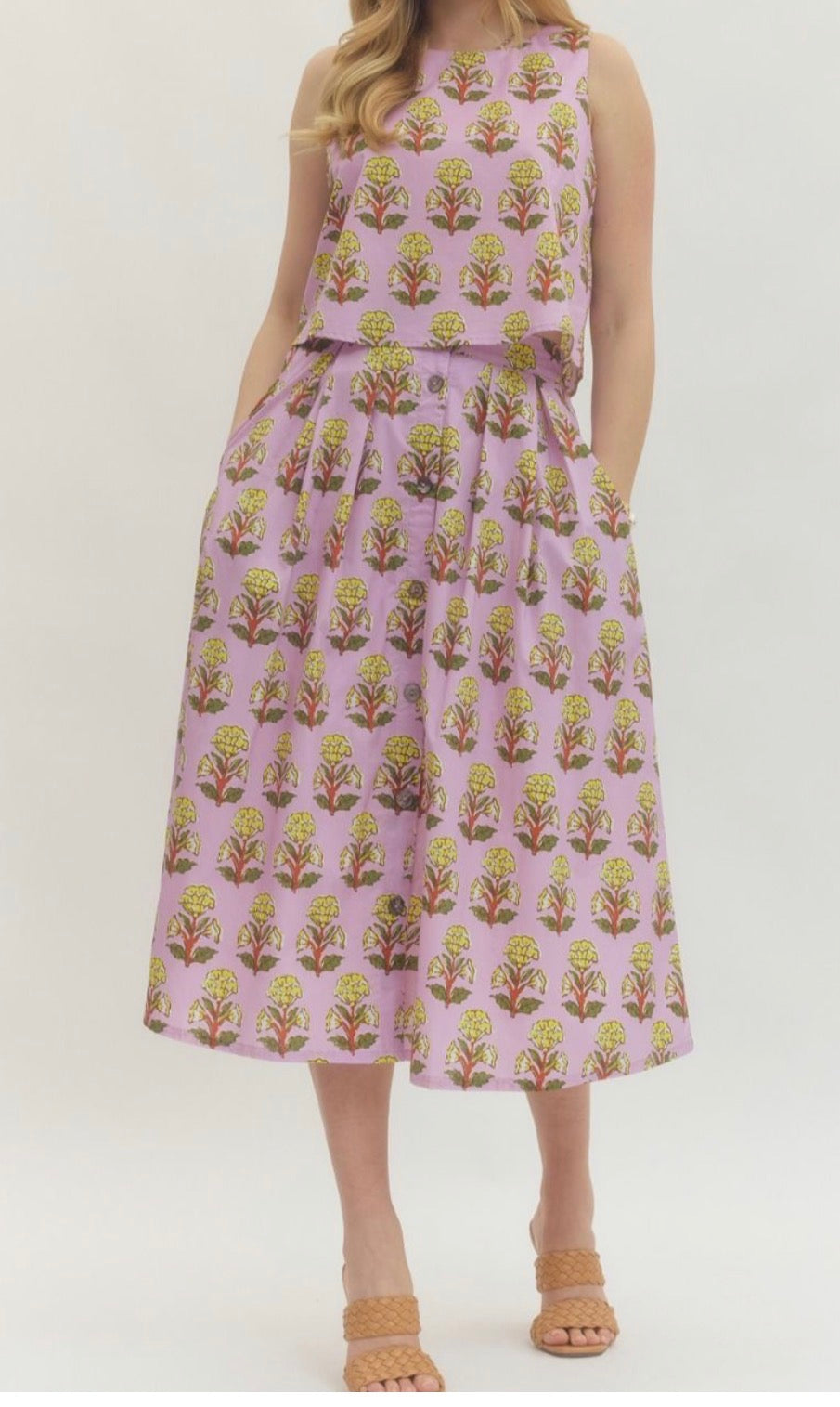 Marigold Bloom Skirt Set