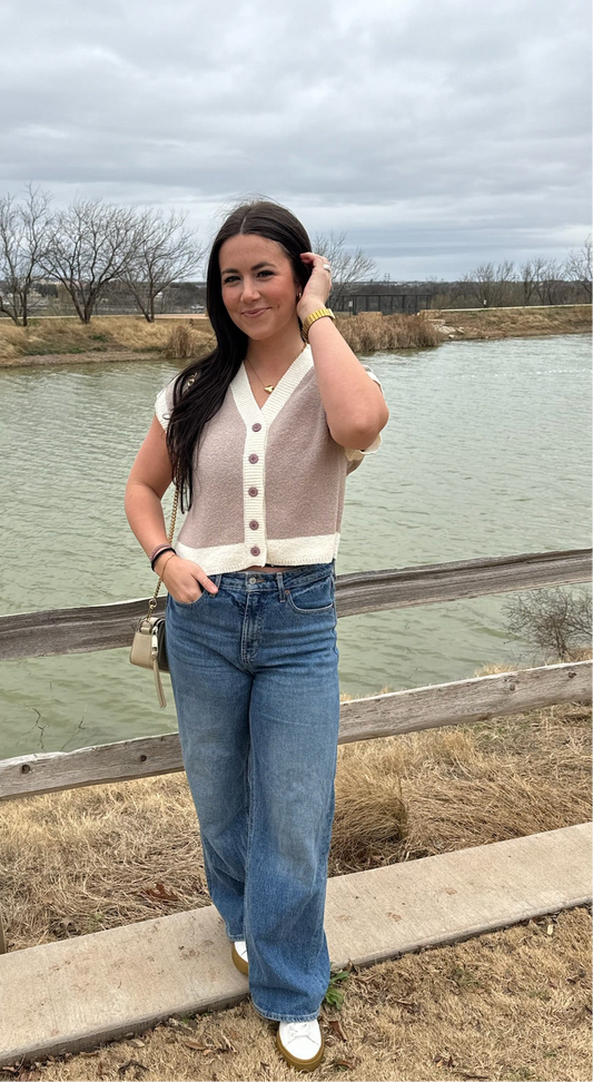 Latte Capsleeve Sweater