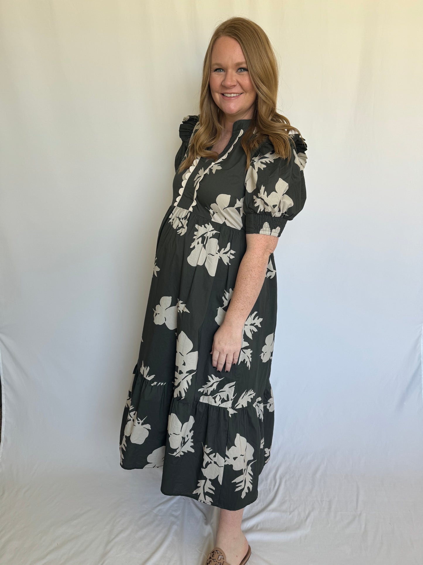 Charcoal Midi Dress