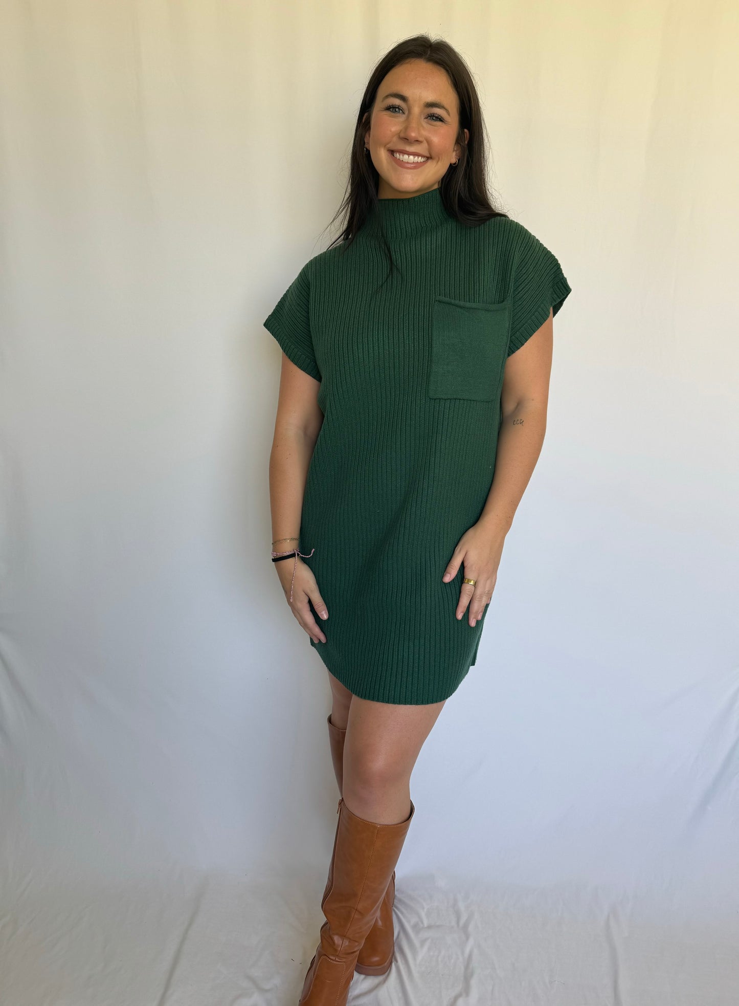 Forest Green Sweater Dress