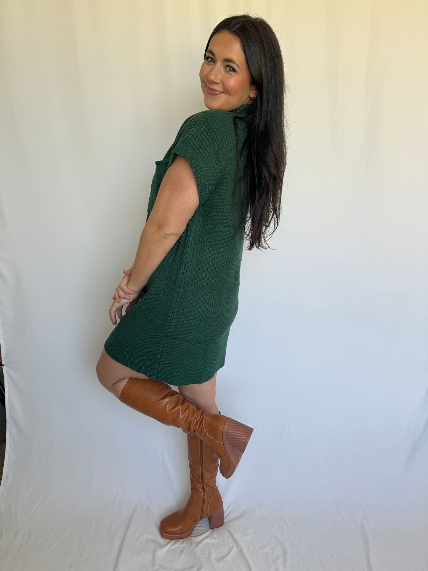 Forest Green Sweater Dress