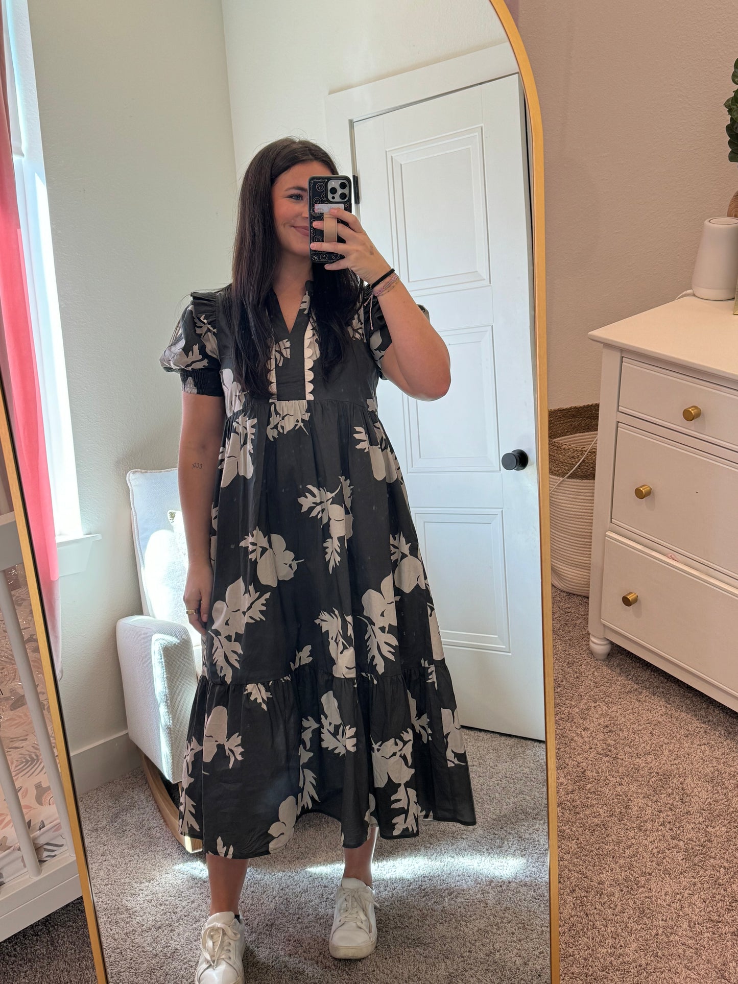 Charcoal Midi Dress