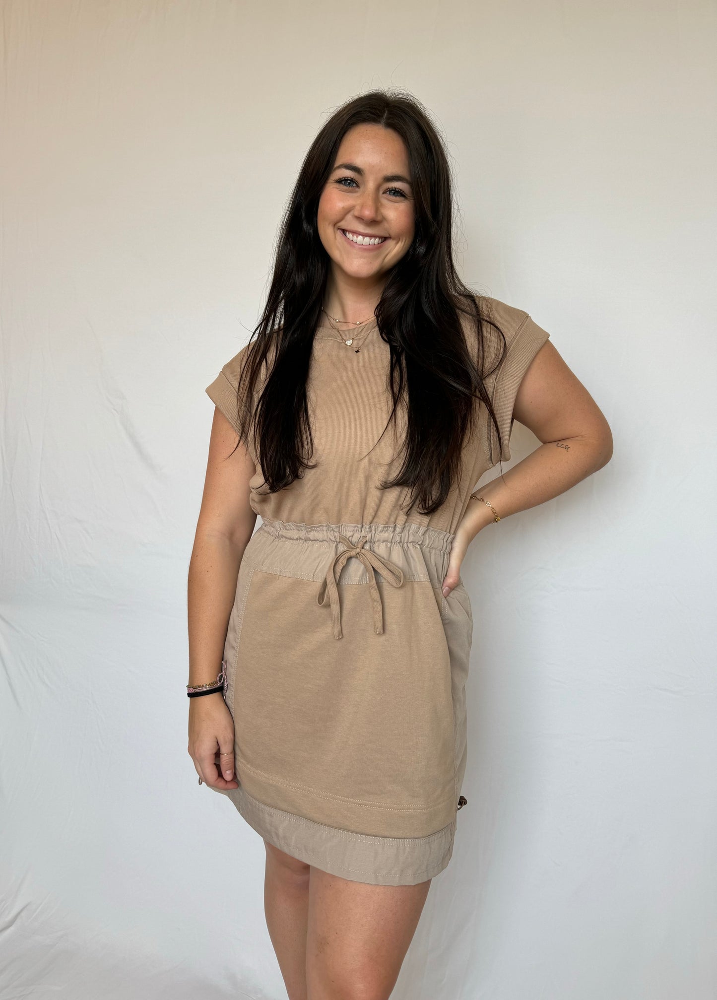 Khaki Athleisure Dress