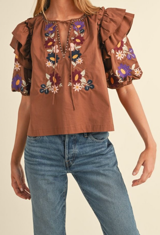 CoCo Embroidered Top