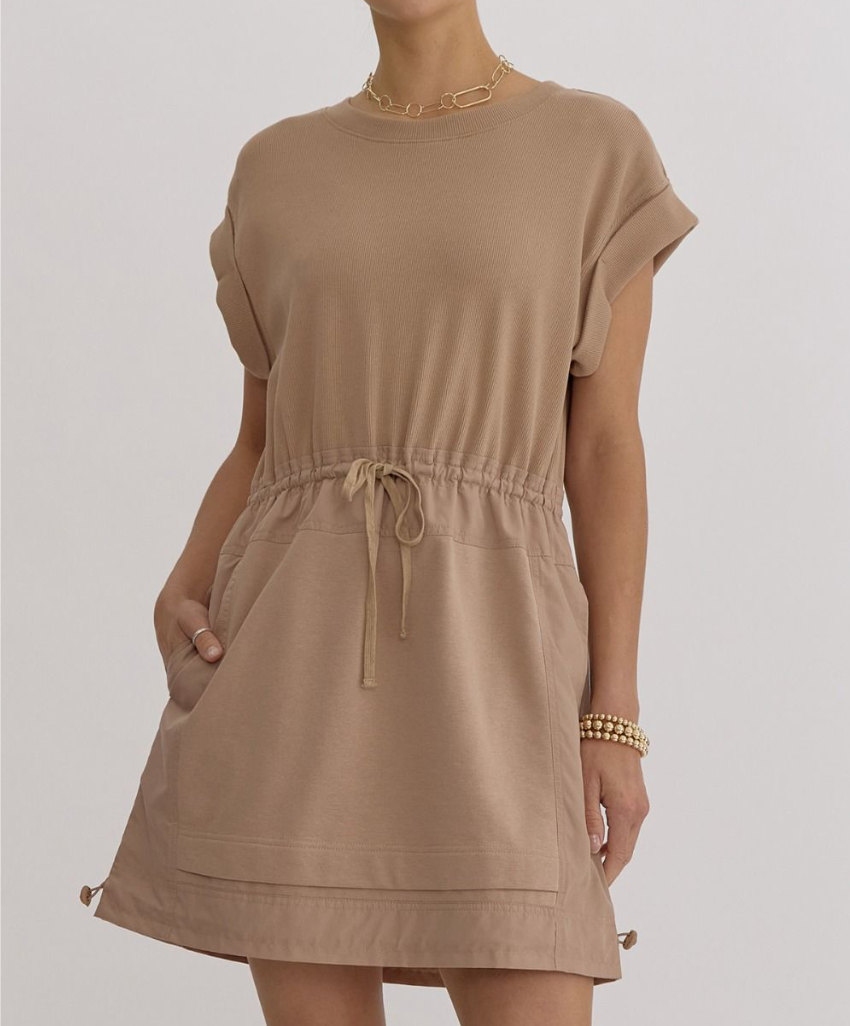 Khaki Athleisure Dress