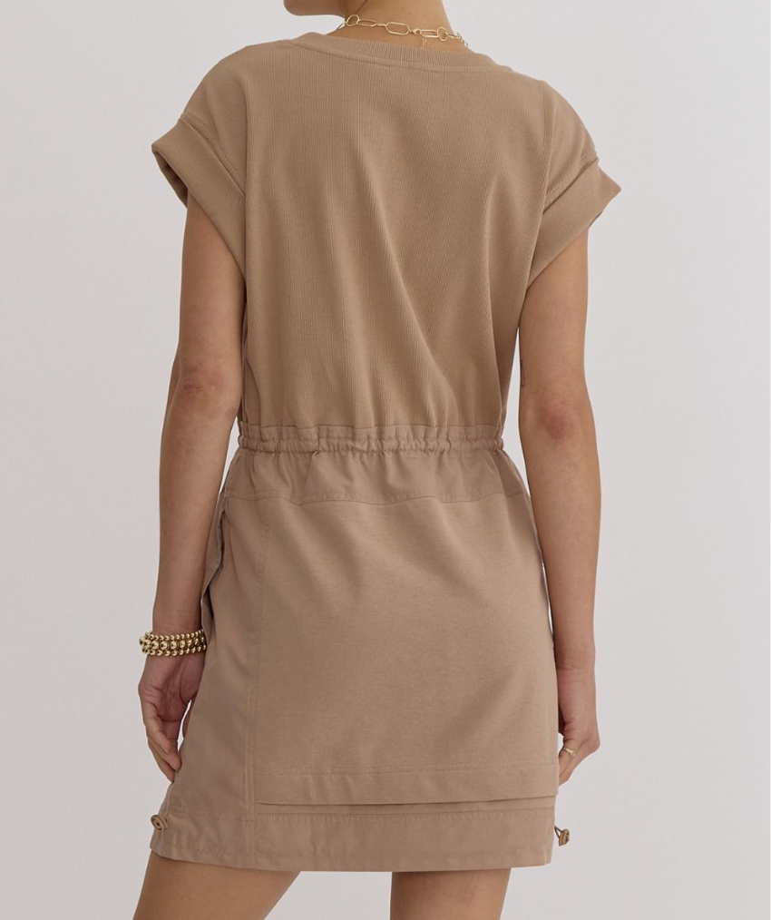 Khaki Athleisure Dress