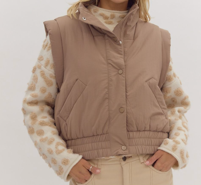 Mocha Puff Vest