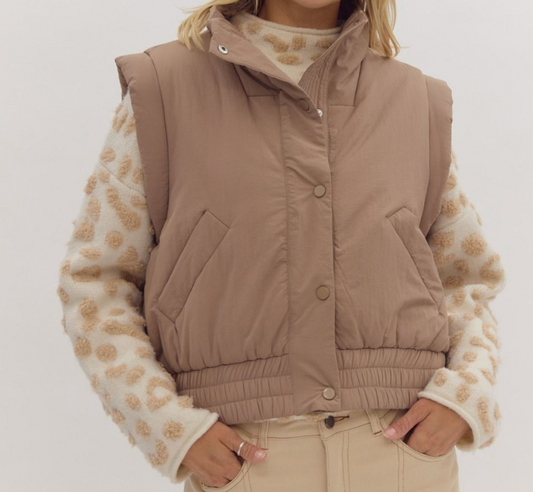 Mocha Puff Vest