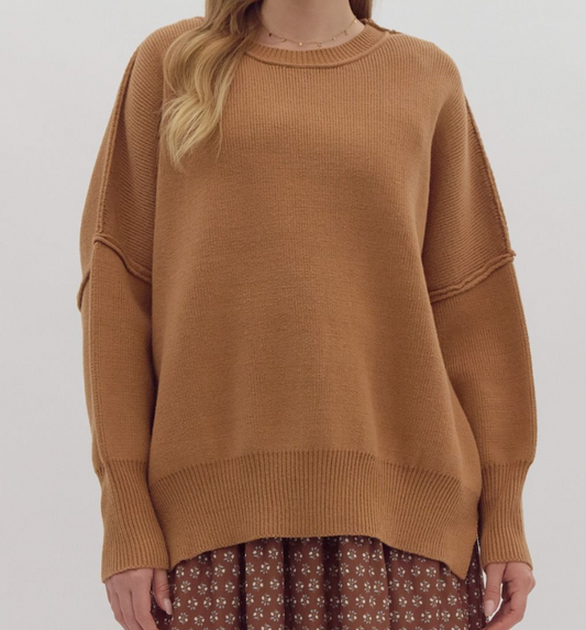 Camel Oversized Sweater