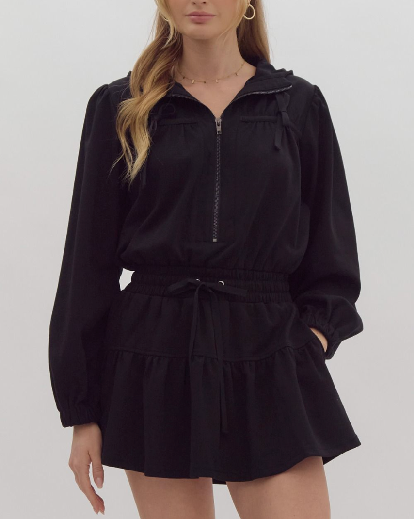 Hooded mini dress